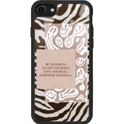 Resim Spoyi Iphone 7 - 8 Emoji Zebra Tasarımlı Glossy Telefon Kılıfı 