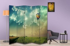 Resim Gökyüzü Temalı Özel Tasarım Paravan Room Divider 180 x 200 cm 
