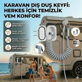 Resim Plasyay Yerli Spiral Taharetmatik Seti Tekne Yat Otel ve Karavanlar Için Gri 