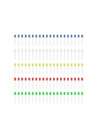 Resim 5 MM Led Seti 5 Renk Elektronik Işık Kaynağı Lamba Gösterge Uyarı Sinyali 100 Adet 