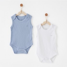 Resim Andywawa Bebek Body 2 Parça Tank Body Anw-ac26762 Mavi-beyaz 