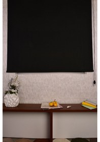 Resim Krem Karartma Düz Etek Dilimsiz Ds-screen 2 Blackout Zebra Stor Güneşlik Perde 140 X 200 