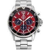 Resim Orient Mako Ra-tx0207r10b Quartz Solar Çelik Gri Kırmızı Kadran Safir Kristal 20 Atm 43 Mm Erkek Kol Saati Gri 