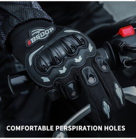 Resim Novahub Bsddp Motosiklet Eldivenleri - Hava Alabilir Dokunmatik Eldiven - Kullanıcı Kaymaz, Düşme Önleyici Eldivenler - Dört Mevsim Uygun 