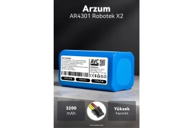 Resim Arzum AR4301 Robotek X2 3200MAH Robot Süpürge Bataryası - Maksimum Ömür, Güvenli Şarj Koruması 