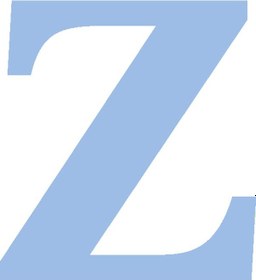 Resim Karton Harf Banner Mavi Z 