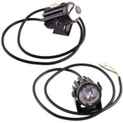 Resim Lasonstiges 2 Adet Spot Işık Sürüş Far Sis Lambası Motosikletler Için Çift Renkli Atv Motor Tere12w 8-80v 6000k + 3000k Yüksek / Ölü Işın Yeni 