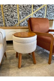 Resim pufftable venüs puf sandık sehpa bir arada yüksek ayak fiskos sehpa ceviz ayak 