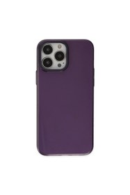 Resim artlab Art İphone 13 Pro Max Kılıf Anka Pc Sert Metal Kapak - Mor Lab 