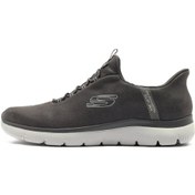 Resim Skechers Summits-korlo Memory Foam Mens Sneaker Hafızalı Taban Lastik Bağcıklı Erkek Günlük Spor Ayakkabı Gri Gri | Orijinal 