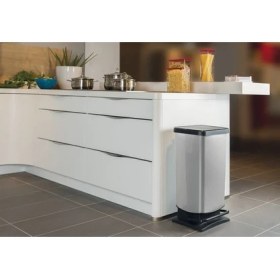 Resim Rotho Paso Pedallı Çöp Kutusu 40 lt. Metalik Gri 