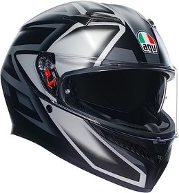 Resim AGV K3 Motosiklet Kaskı Kapalı Kask Compound Matt Black Grey XS 