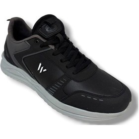 Resim Magg Point 5310-26 Deri Trend Erkek Sneaker Siyah Gümüş 45-47 Siyah 