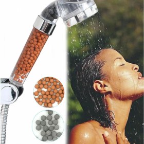 Resim Lisinya Su Arıtmalı Duş Başlığı Tasarruflu Boncuklu Banyo Duş Başlığı 