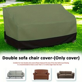 Resim 1 Adet Ağır Hizmet Tipi Tam Kapsamlı ve Çift Taraflı, Ağır Hizmet Kumaşı, Tüm Mevsimler İçin L Şeklinde, Kanepe, Koltuk için Bahçe, Balkon, Teras Mobilya Koruyucu - Kahverengi/Siyah/Bej Uyumlu, Kolay İpli Kapatma, Bahçe, Balkon, Teras için İdeal 