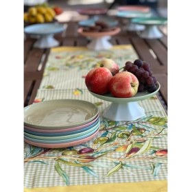 Resim Megg Rengarenk Soft Nil Yeşili Ayaklı Meyvelik Sunum Kasesi Kek Standı Çap 21CM Yükseklik 10 cm 