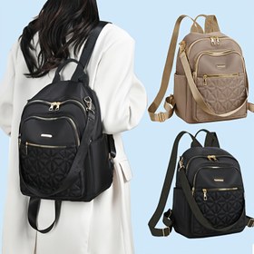 Resim Erkekler ve Kadınlar için Hafif Dayanıklı Naylon Seyahat Sırt Çantası - Ayarlanabilir Omuz Askısı, Çoklu Fermuarlı Bölmeler, Günlük Outdoor Kampçılık ve Yürüyüş Çantası, İdeal Hediye (Siyah) 