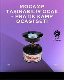 Resim Hafif Ve Kompakt Tasarımlı Taşınabilir Kamp Ocağı Ergonomik Kullanım Siyah 