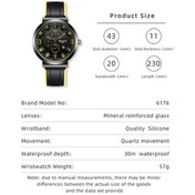 Resim Prestigegoods Erkek Wlısth Takvim Kuvars Saat Küçük Kadran Moda Bilek Saati - Sarı Yeşil Çok Renkli 