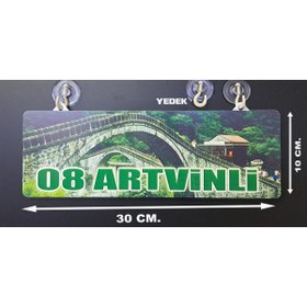 Resim pozantiaksesuardunyasi Pleksi Araç Cam Önü Tabelası,dijital baskılı 08 Artvin. tır,kamyon,minibüs aksesuar 