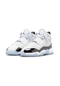 Resim Nike Jordan Jumpman Two Trey Leather Unisex Basketball Shoes Hakiki Deri Basketbol Ayakkabısı Beyaz Beyaz 