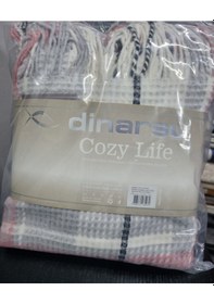 Resim Dinarsu Cozy Life Pamuklu Skoç Tv Battaniyesi 130 X 170 İnka Yeni Pembe Gri - Pembe 