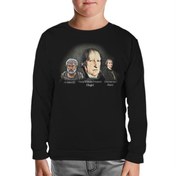 Resim Hegel Aristo Kant Siyah Çocuk Sweatshirt 