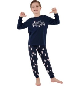 Resim Rolypoly Rp3680-2 Erkek Çocuk Kışlık İkili Pijama Takım Lacivert 