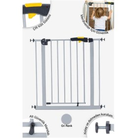 Resim Pro 75-80 Cm Çocuk Merdiven Ve Güvenlik Kapısı, Merdiven Korkuluğu, Gri 