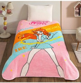 Resim Lisanslı Winx 2 Tek Kişilik Battaniye Beyaz 