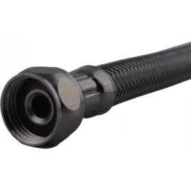 Resim FKN Siyah Flex Spiral Bağlantı Hortumu 3/8 - 3/8 50 Cm Esnek ve Dayanıklı Yapı ile Kolay Montaj 
