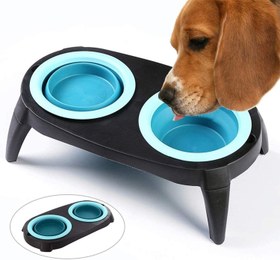 Resim FoldableCase v3 İkili Katlanabilir Evcil Hayvan Mama Kabı ve Standı 