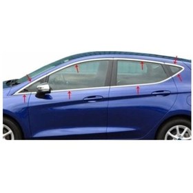 Resim Ford Uyumlu Fiesta Mk7 2019+ 16 Parça Cam Çerçevesi 