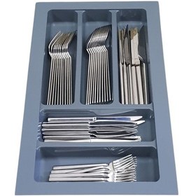 Resim Mutfak, Çekmece Düzenleyici Kaşıklık, Antrasit, 29 x 48 cm (Enden-Boydan 3,5 cm Kesilebilir) 