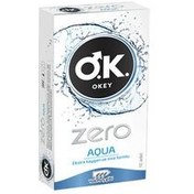 Resim Okey Zero Aqua Ekstra Kaygan ve İnce Prezervatif 10 Adet 
