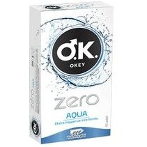 Resim Okey Zero Aqua Ekstra Kaygan ve İnce Prezervatif 10 Adet 