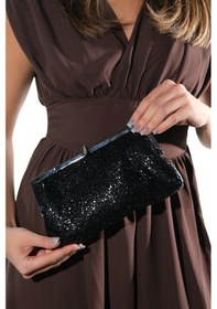 Resim Luvishoes 752 Siyah Glitter Kadın Abiye Çanta 