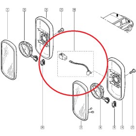 Resim Gutsy 5001851956 Renault Master-kamyon Ayna Soket Kablo Setı 