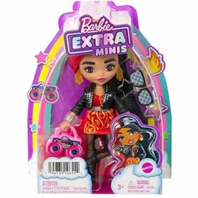 Resim Barbie Extra Mini Bebekler Hgp62 - Deri Ceketli 