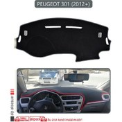 Resim Peugeot 301 2012+ Torpido Koruma Halısı Gri Kenar 