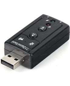 Resim Wiberc USB 2.0 7.1 Stereo Ses Efektli Ses Kartı (Windows ve Mac Destekli) 