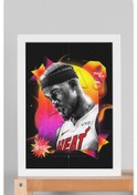 Resim Jimmy Butler Çerçeveli Tablo - Miami Heat Nba Posteri Tablo 