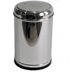 Resim Lider Sallanır Kapaklı Çöp Kovası Krom Paslanmaz Çelik 5 Litre 
