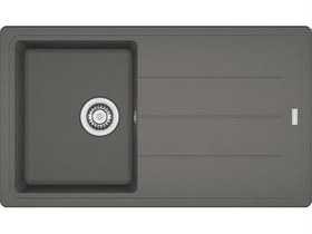 Resim Franke Fragranit Basis Bfg 611 Stone Grey Tekgözlü Sağ/Sol Damlalıklı Renkli Eviye 