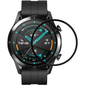 Resim Microsonic Huawei Watch Gt2 46mm Tam Kaplayan Temperli Cam Full Ekran Koruyucu Siyah 