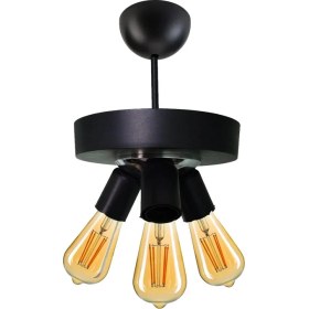 Resim Troe Retro Rustil Oturma Çocuk Salon Yatak Odası 3lü Üçlü Avize 