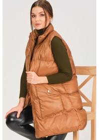 Resim Z6729 Dewberry Hk Style Bayan Yelek-camel CAMEL 