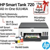 Resim Hp Smart Tank 720 All-In-One, Baskı, Tarama, Kopyalama, Kablosuz, Pdf'ye Tarama Yazıcı 