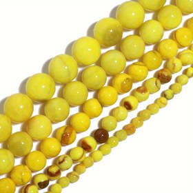 Resim Doğal Taş Sarı Pers Körfezi Kalcedon Yuvarlak Boncuklar Güzel Gevşek Boşluklu Boncuklar Takı Yapımı DIY Şans Bileklik Kolye Yüksek Kaliteli Takı Aksesuarları Erkek Hediyesi (30/36/46/61/91 adet) 
