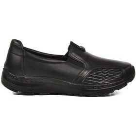 Resim Ayakmod 0042 Z Siyah Hakiki Deri Kadın Günlük Ayakkabı Siyah 